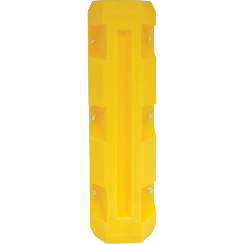 Slim Column Protector, 3" x 3" Inside Opening, 12" L x 12" W x 42" H, Yellow Trail Hammer and Bolt