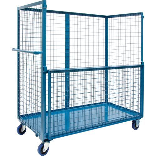 Wire Mesh Stock Truck, Steel, 30" x 55" x 72", 1200 lbs. Capacity Trail Hammer and Bolt