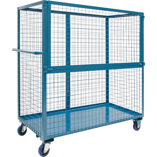 Wire Mesh Stock Truck, Steel, 30" x 55" x 72", 1200 lbs. Capacity Trail Hammer and Bolt