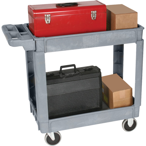 Chariot utilitaire de luxe, 2 tiers, 25" x 35-1/2" x 43,5"/43-1/2", Capacit&eacute; 550 lb Trail Hammer and Bolt
