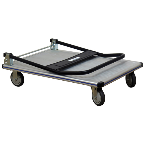 Folding Handle Platform Truck, Aluminum, 550 lbs., 35-1/2" L x 24" W, 35-1/2" High Trail Hammer and Bolt
