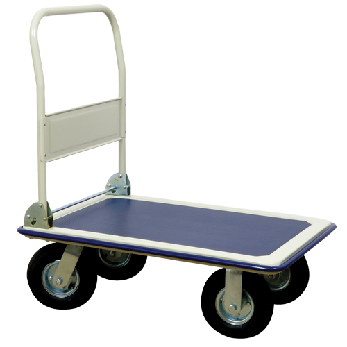 Folding Handle Platform Truck, Steel, 660 lbs., 35" L x 23" W, 43.5" High Trail Hammer and Bolt