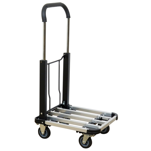 Chariot &agrave; plateforme avec poign&eacute;e pliante, Aluminium, 300 lb, 28" lo x 16" la, Hauteur 37,75" Trail Hammer and Bolt