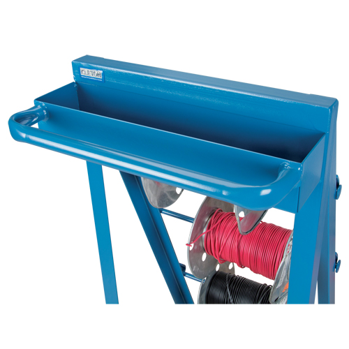 Chariot portatif pour mat&eacute;riaux bobin&eacute;s, Acier, 4 Montants, 24-1/2" la x 49" h x 23" p, Capacit&eacute; de 400 lb Trail Hammer and Bolt