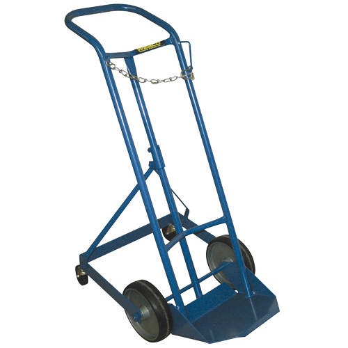 Chariot professionnel CC-1 pour bouteille de gaz, Roues Caoutchouc moul&eacute;, Base de 9" la x 7-1/4" lo, 250 lb Trail Hammer and Bolt