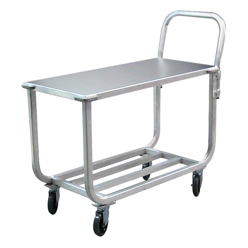 Aluminum Tubular Deck Cart, 700 lbs. Capacity, Aluminum, 19" W x 42" H x 46" D, Lip Down Trail Hammer and Bolt