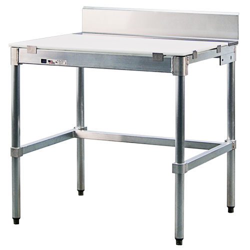 Poly-Top Workbench, 48" W x 24" D x 35-1/2" H, 2000 lbs. Capacity Trail Hammer and Bolt