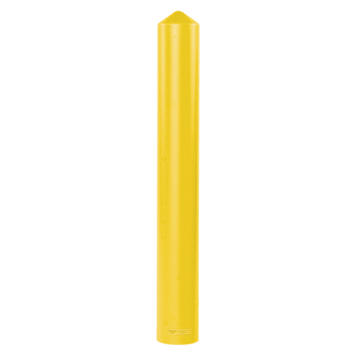 Smooth Bollard Cover, 6" Dia. x 56" L, Yellow Trail Hammer and Bolt