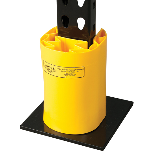 Butoir en poly pour rayonnage, 5" la x 6" lo x 8" h, Jaune Trail Hammer and Bolt