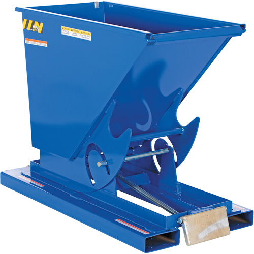 Self-Dumping Hopper, Steel, 1/3 cu.yd., Blue Trail Hammer and Bolt