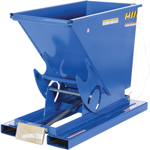 Self-Dumping Hopper, Steel, 1/3 cu.yd., Blue Trail Hammer and Bolt