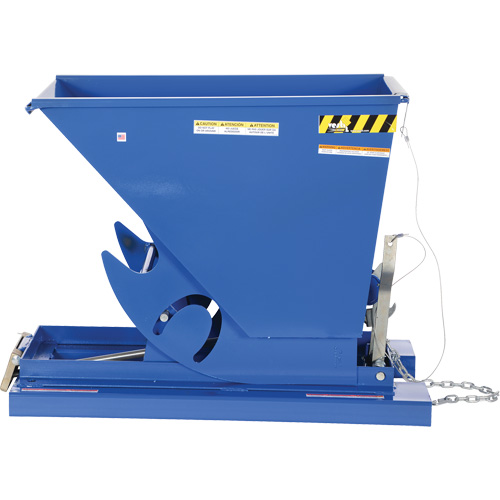 Self-Dumping Hopper, Steel, 1/3 cu.yd., Blue Trail Hammer and Bolt