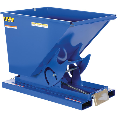Self-Dumping Hopper, Steel, 1/2 cu.yd., Blue Trail Hammer and Bolt