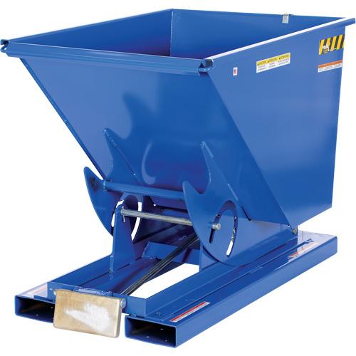 Self-Dumping Hopper, Steel, 1/2 cu.yd., Blue Trail Hammer and Bolt