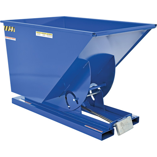 Self-Dumping Hopper, Steel, 1 cu.yd., Blue Trail Hammer and Bolt