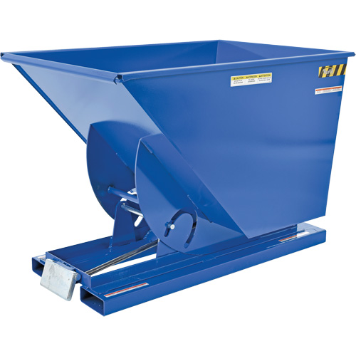 Self-Dumping Hopper, Steel, 1 cu.yd., Blue Trail Hammer and Bolt