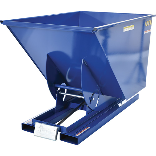 Self-Dumping Hopper, Steel, 1 cu.yd., Blue Trail Hammer and Bolt
