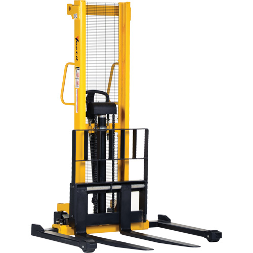 Manual Hydraulic Stacker, Hand Pump Operated, 2000 lbs. Capacity, 35" Max Lift Trail Hammer and Bolt