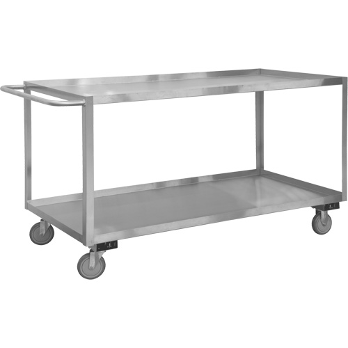 Industrial Grade Shelf Cart, 2 Tiers, 18-1/8" W x 42" H x 35" D, 1200 lbs. Capacity Trail Hammer and Bolt