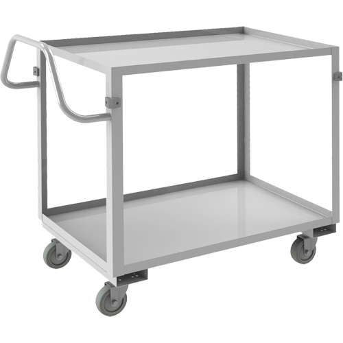 Industrial Grade Shelf Cart, 2 Tiers, 22-1/2" W x 36-1/2" H x 42-7/16" D, 600 lbs. Capacity Trail Hammer and Bolt