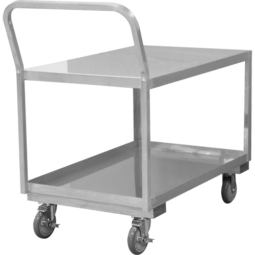 Industrial Grade Low Profile Shop Cart, 2 Tiers, 24-1/8" W x 40-3/4" D x 38-1/8" H, 1200 lbs. Cap. Trail Hammer and Bolt