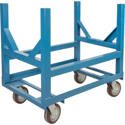 Pipe & Bar Cradle Truck, 36" L x 24" W x 34" H, 2500 lbs. Capacity, Polyurethane Wheels Trail Hammer and Bolt