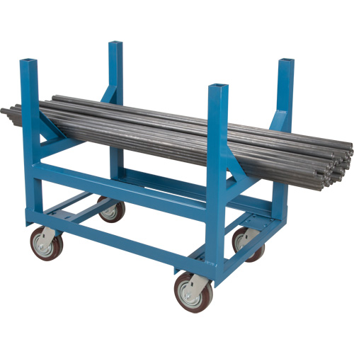 Pipe & Bar Cradle Truck, 36" L x 24" W x 34" H, 2500 lbs. Capacity, Polyurethane Wheels Trail Hammer and Bolt