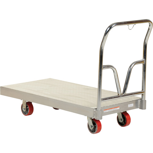 Chariot &agrave; plate-forme en aluminium, 24" la x 48" lo, 3600 lb cap, Roues Polyur&eacute;thane Trail Hammer and Bolt