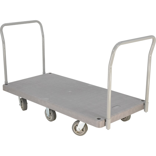 Chariot &agrave; plateforme en plastique robuste, 60" lo x 30" la, 3000 lb cap, Roues Polyur&eacute;thane Trail Hammer and Bolt