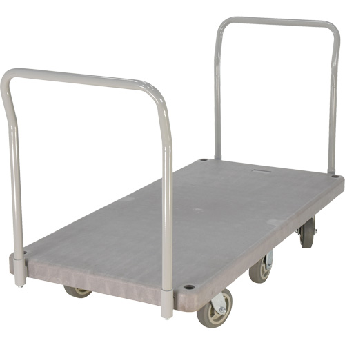 Chariot &agrave; plateforme en plastique robuste, 60" lo x 30" la, 3000 lb cap, Roues Polyur&eacute;thane Trail Hammer and Bolt