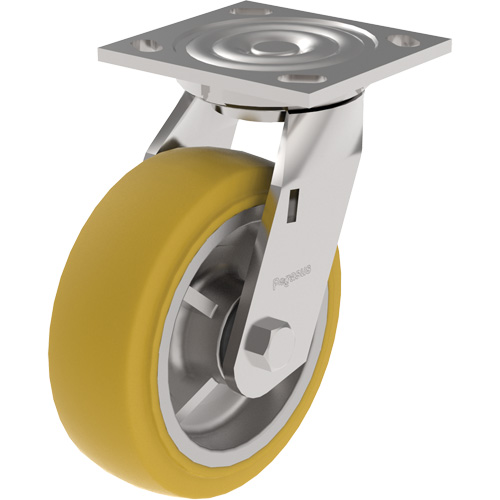 21 Series Medium-Duty Caster, Rigid, 4" (101.6 mm), Urethane, 700 lbs. (317 kg.) Trail Hammer and Bolt