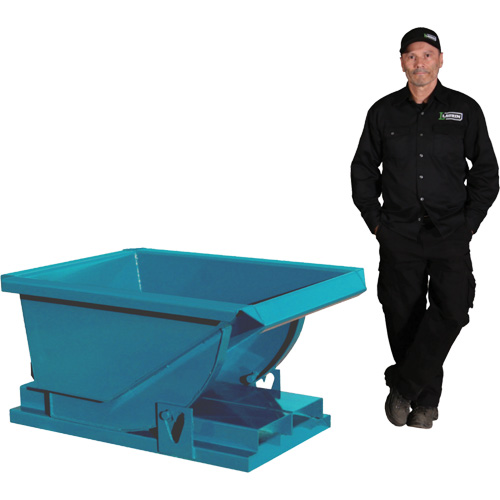 Extra Heavy-Duty Self-Dumping Hopper, Steel, 1/3 cu.yd., Blue Trail Hammer and Bolt