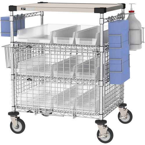 Poste d'EPI pour r&eacute;ception, Acier inoxydable, 43" x 40" x 24", Capacit&eacute; 900 lb Trail Hammer and Bolt