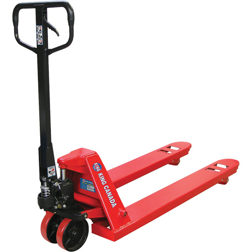 Transpalette avec roues en polyur&eacute;thanne, Acier, 48" lo x 27" la, Capacit&eacute; 5500 lb Trail Hammer and Bolt