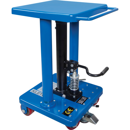 Hydraulic Work Table, 18" L x 18" W, Steel, 500 lbs. Capacity Trail Hammer and Bolt