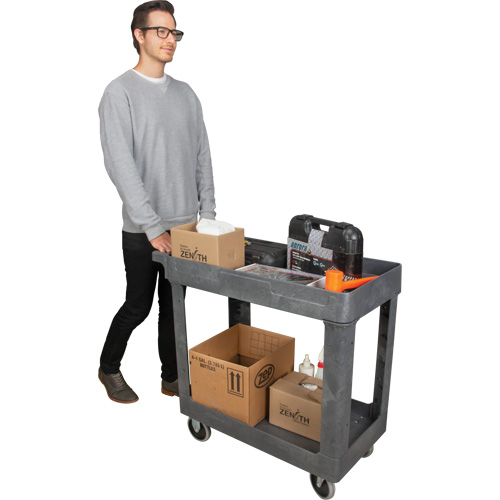 Chariot utilitaire pour l'entretien, 2 tiers, 16-1/2" x 32-1/2" x 34-1/2", Capacit&eacute; 550 lb Trail Hammer and Bolt
