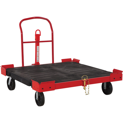 Chariot remorquable pour palettes, 54-1/2" lo x 51" la, 2500 lb cap, Roues Polyol&eacute;fine Trail Hammer and Bolt