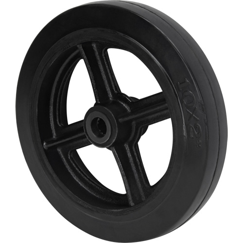 Roue en caoutchouc moul&eacute;, 10" (254 mm) dia. x 2" (50,8 mm) la, Capacit&eacute; de 948 lb (430 kg) Trail Hammer and Bolt