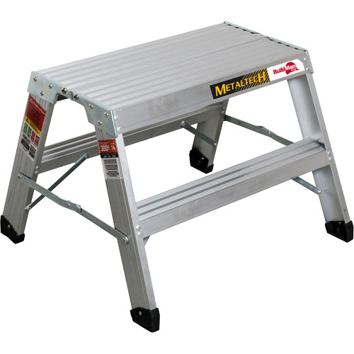 Portable Work-Stand Saw Horse, Aluminum Frame, 12-1/4" D x 24" H Trail Hammer and Bolt