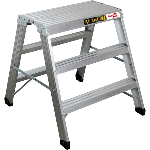 Portable Work-Stand Saw Horse, Aluminum Frame, 12-1/4" D x 36" H Trail Hammer and Bolt