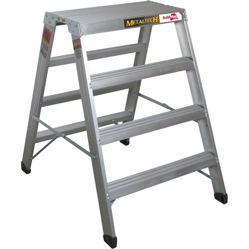 Portable Work-Stand Saw Horse, Aluminum Frame, 12-1/4" D x 48" H Trail Hammer and Bolt