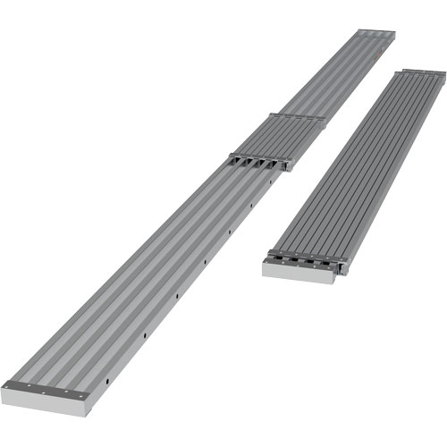 Planche de travail t&eacute;lescopique, 204" la x 12" pr, Capacit&eacute; de 250 lb, D&eacute;mont&eacute; Trail Hammer and Bolt