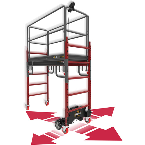 Complete Motorized Buildman 6' Baker Scaffold Kit, 31" D x 118-3/4" H Trail Hammer and Bolt