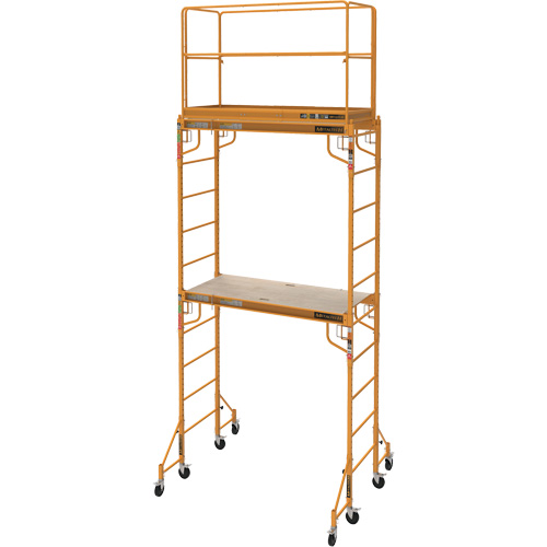 Complete 12' Drywall Baker Scaffold Tower Set, 58-1/2" D x 183" H Trail Hammer and Bolt