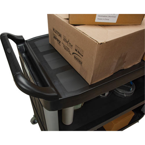 Utility Cart, 3 Tiers, 19-3/4" x 37-1/2" x 40-1/4", 250 lbs. Capacity Trail Hammer and Bolt