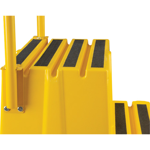 Industrial Step Stool, 4 Steps, 44" x 22-1/4" x 65-1/8" High Trail Hammer and Bolt