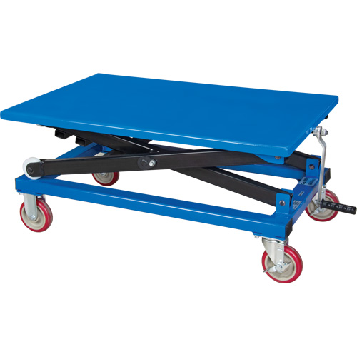 Manual Scissor Lift Table, 37-3/8" L x 23-5/8" W, Steel, 660 lbs. Capacity Trail Hammer and Bolt