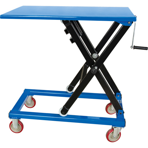 Manual Scissor Lift Table, 37-3/8" L x 23-5/8" W, Steel, 660 lbs. Capacity Trail Hammer and Bolt