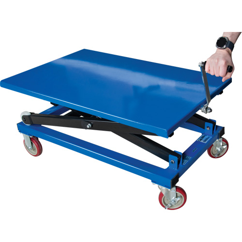 Manual Scissor Lift Table, 37-3/8" L x 23-5/8" W, Steel, 660 lbs. Capacity Trail Hammer and Bolt
