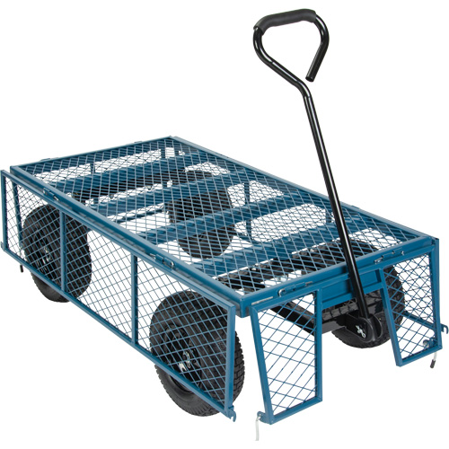 Wagon avec c&ocirc;t&eacute;s rabattables, 24" la x 48" la x Capacit&eacute; 800 lb Trail Hammer and Bolt